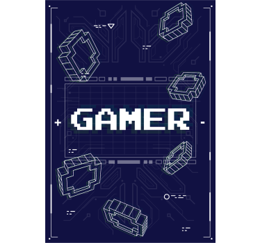 Poster videojuego jugador retro - TenVinilo