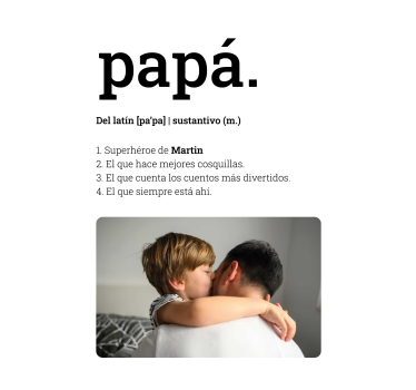 Poster salón descripción palabra padre - TenVinilo