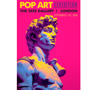Poster salón exposición de arte pop - TenVinilo