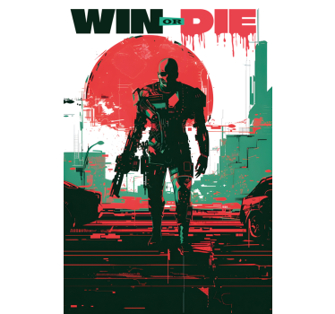 Poster videojuego androide cibernético - TenVinilo
