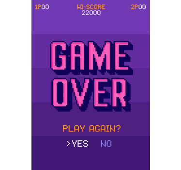 Poster videojuego game over - TenVinilo