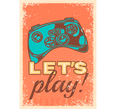 Poster videojuego let's play estilo retro - TenVinilo