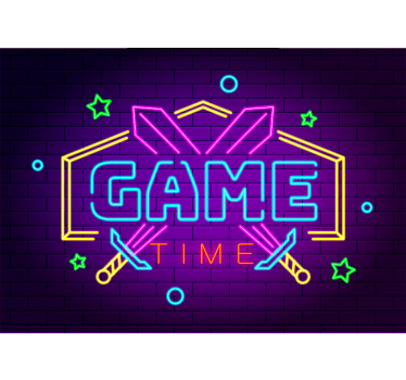 Poster videojuego efecto neón - TenVinilo