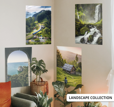 Cartel de cascada de paisaje - TenVinilo