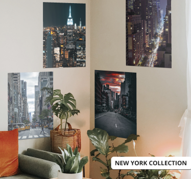 Cartel de la calle de la ciudad de nueva york - TenVinilo