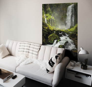 Cartel de cascada de paisaje - TenVinilo