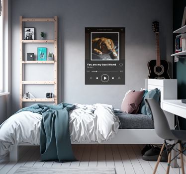 Cartel de música de reproductor de música personalizable - TenVinilo