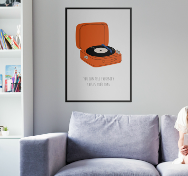 Poster salón letras de canciones - TenVinilo