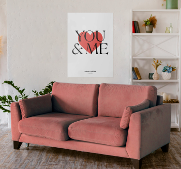 Cartel personalizado tu y yo - TenVinilo