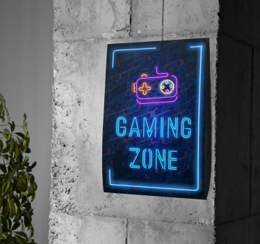 Poster videojuego gaming zone - TenVinilo