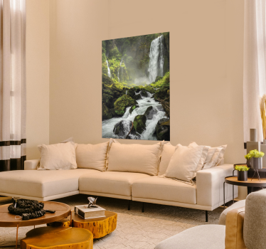 Cartel de cascada de paisaje - TenVinilo