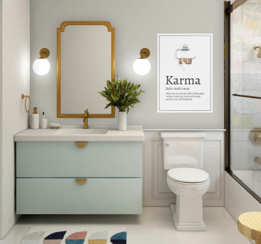 Cartel de definición de karma - TenVinilo