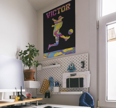 Cartel de jugador de fútbol - TenVinilo