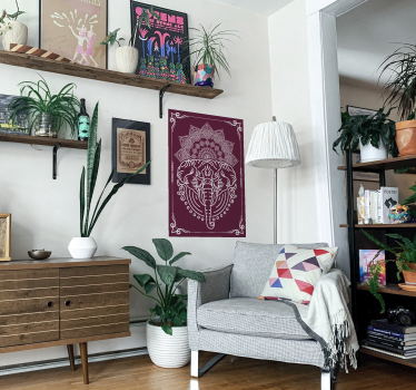Cartel de mandala de elefante - TenVinilo