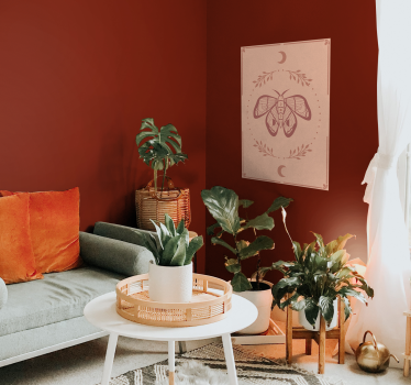 Cartel de mariposa boho - TenVinilo