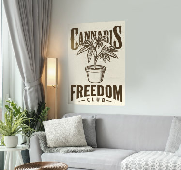 Impresión del cartel del club de cannabis - TenVinilo