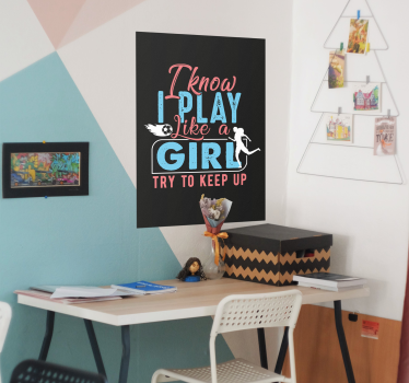 Juego como un cartel de niña - TenVinilo