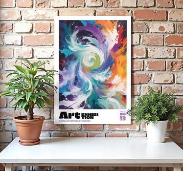 Poster abstracto exposición de arte - TenVinilo