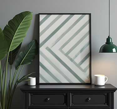 Poster abstracto rayas diagonales - TenVinilo