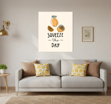 Poster con frases cita divertida con limón y naranja - TenVinilo