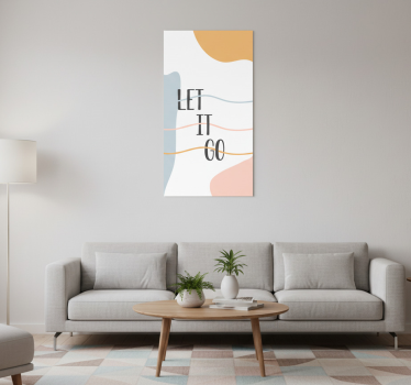 Poster con frases colores pastel déjalo ir - TenVinilo