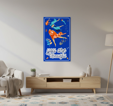 Poster con frases eres tan hermosa bailando - TenVinilo