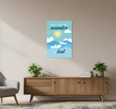 Poster con frases perderse en la luz del sol - TenVinilo