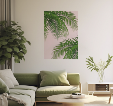 Poster árboles hoja tropical - TenVinilo