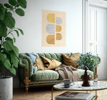 Poster arte abstracto dorado - TenVinilo
