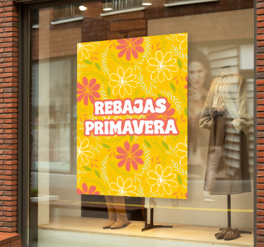 Poster flores flores de rebajas de primavera - TenVinilo