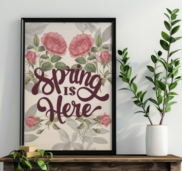 Poster flores la primavera está aquí - TenVinilo