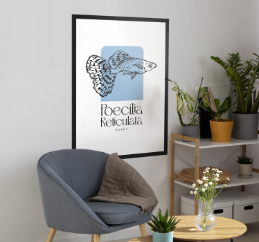 Poster peces peces guppy - TenVinilo
