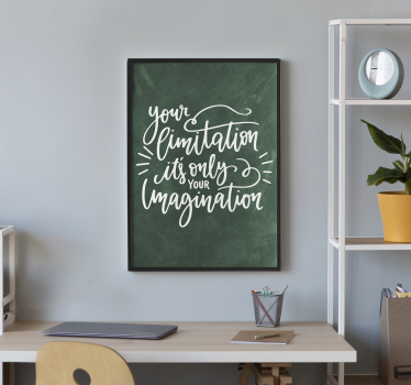 Poster con frases cita de imaginación - TenVinilo