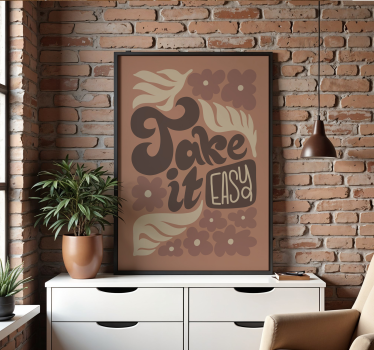 Poster con frases take it easy - TenVinilo