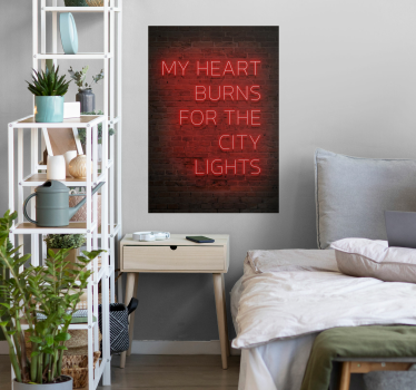 Poster con frases texto de neón - TenVinilo