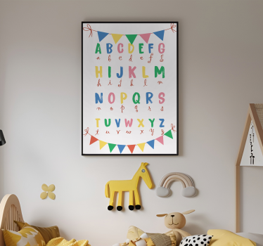 Poster dormitorio infantil mayúscula y alfabeto bajo - TenVinilo