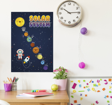 Poster dormitorio infantil sistema solar - TenVinilo
