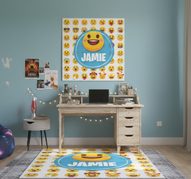 Poster habitación juvenil colección expresiones emoji - TenVinilo