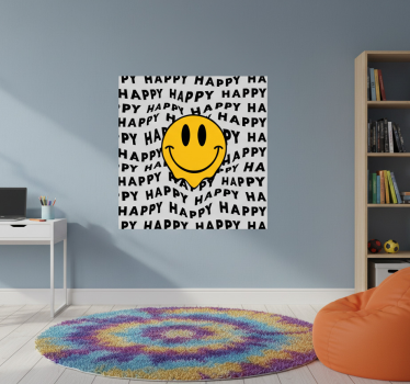 Poster habitación juvenil emoji sonriente - TenVinilo