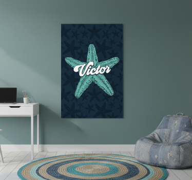 Poster habitación juvenil estrellas de mar azules - TenVinilo