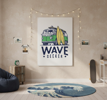 Poster habitación juvenil furgoneta surfero - TenVinilo