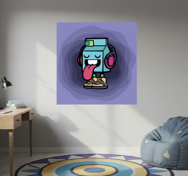 Poster habitación juvenil personaje milky graffiti - TenVinilo