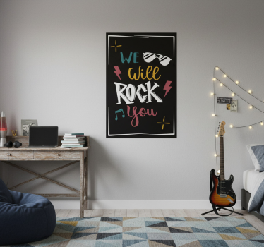 Poster habitación juvenil rockea tu espíritu - TenVinilo