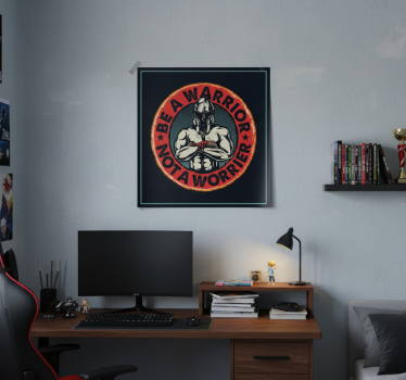 Poster habitación juvenil sé un guerrero no un preocupado - TenVinilo