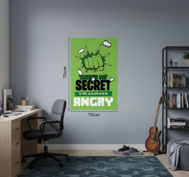 Poster habitación juvenil siempre estoy enojado - TenVinilo