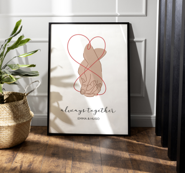Poster dormitorio matrimonio siempre juntos - TenVinilo