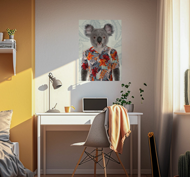 Poster habitación juvenil koala elegante - TenVinilo