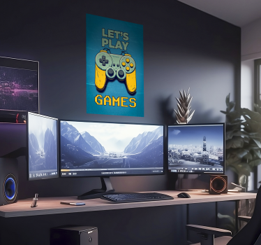 Poster habitación juvenil ¡Vamos a jugar juegos! - TenVinilo