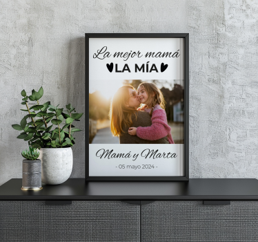 Poster salón la mejor mamá - TenVinilo