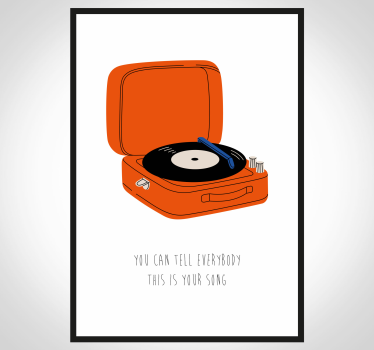 Poster salón letras de canciones - TenVinilo